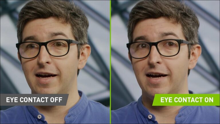 NVIDIA software will make your eyes look at your webcam